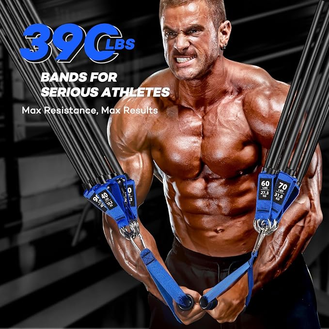 Heavy Resistance Bands for Working Out, NITEEN Resistance Bands with Handles Weight Exercise Bands