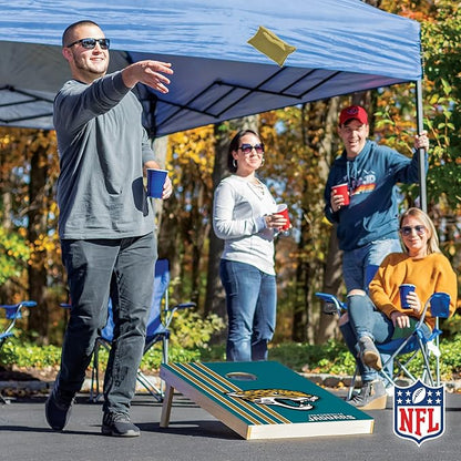 NFL 2' x 3' Solid Wood Cornhole Set with Direct Print HD Team Graphics – Great Gift for Any