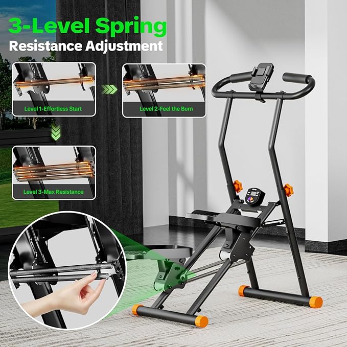Stair Stepper for Home Gym, 2025 Upgrade Stair Climber w/ 3-Level Resistance & Height, Non-Slip