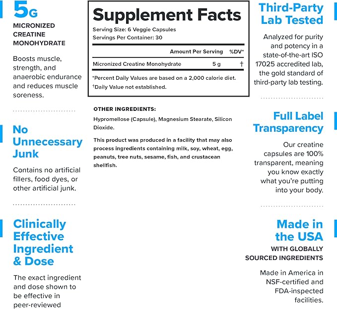 LEGION Micronized Creatine Monohydrate Supplement - Clean Creatine Powder for Muscle Gain & Post