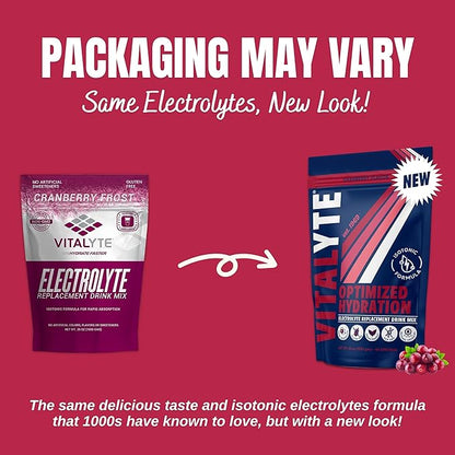 Vitalyte Electrolyte Powder Drink Mix, Isotonic Electrolyte Hydration Mix, Case Pack (6 Pack
