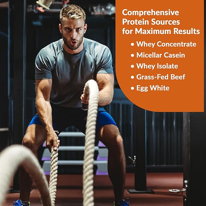 Granite Nutrition Protein Powder - Premium 5-Source Blend (Whey, Casein, Egg, Grass-Fed Beef) for