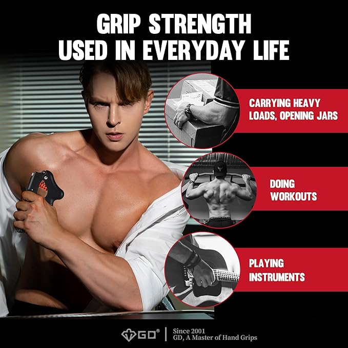 GD Grip Strength Trainer (Premium Adjustable Grip Strengthener for Forearm Training) Wrist and