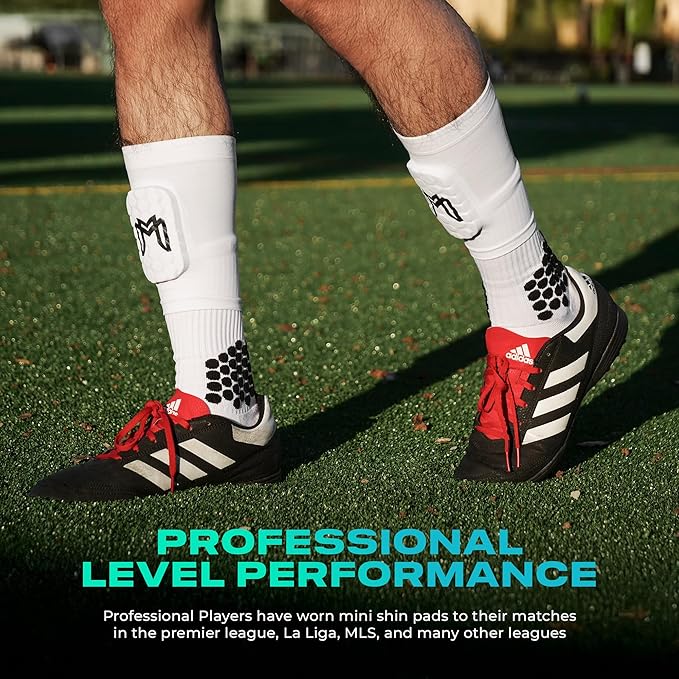 Mini Shin Guards Soccer – Built in Shin Pad Sleeves for Mens, Women, Teens - Small Shin Guards