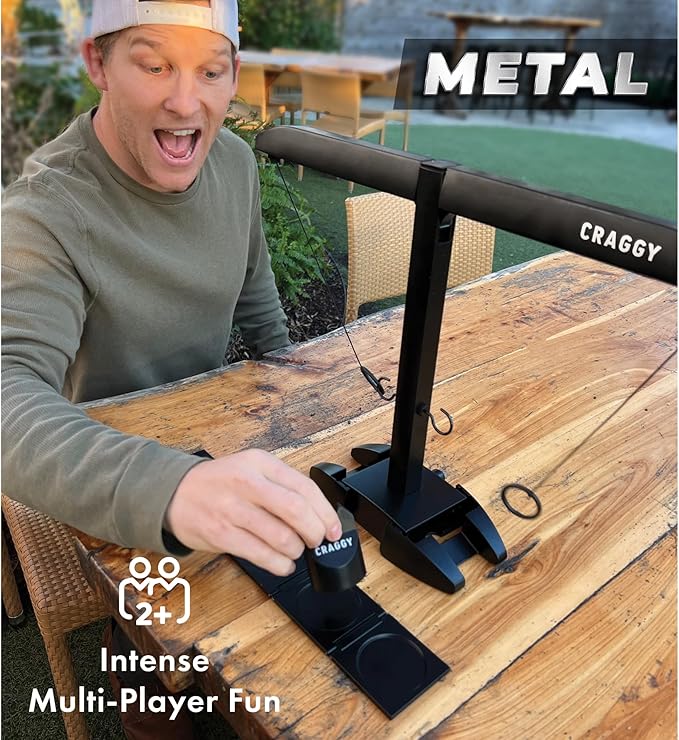 Craggy Games Ring Toss & Shot Ladder Game Hooks XPLR - Portable Aluminum Hook and Ring for