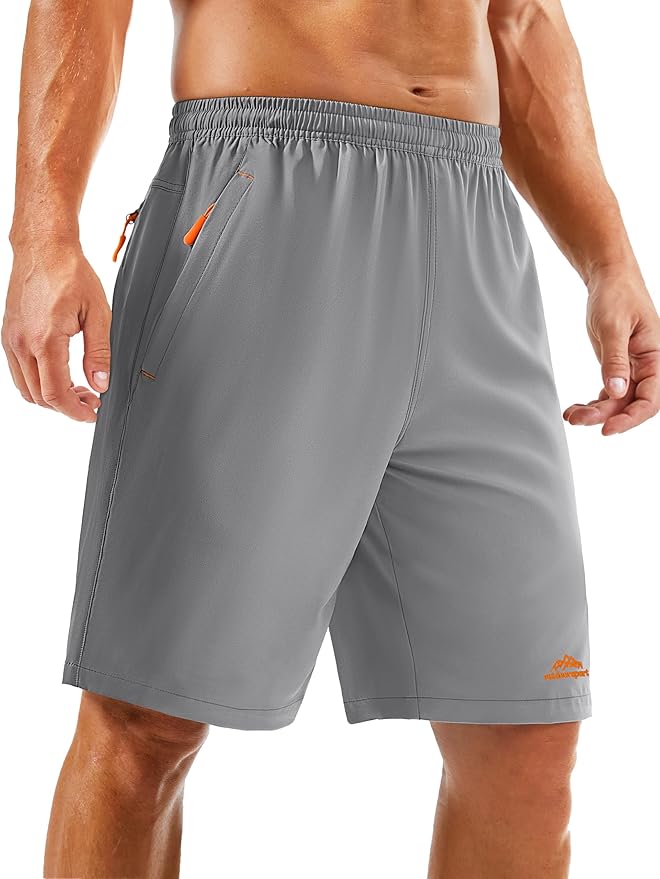 TACVASEN Men's Running Athletic Shorts 9" Quick Dry Workout Gym Shorts Lightweight Summer Shorts 3