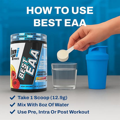 BPI Sports Essential Amino Acids EAA Powder - Pre, Intra & Post Workout Drink - BCAA Powder for Men