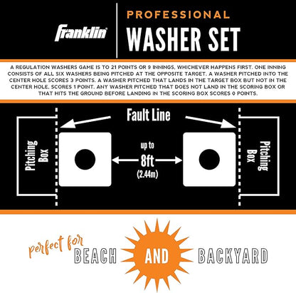 Franklin Sports Washer Toss Game Set - Outdoor Washers Set with Targets + Washers - Perfect for