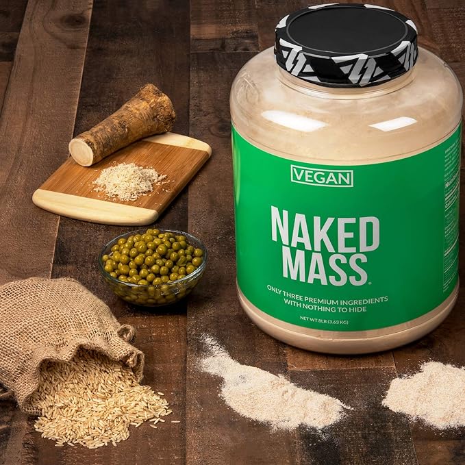 NAKED Vegan Mass - Chocolate Vegan Weight Gainer - 1,280 Calories, Non-GMO, Soy & Gluten Free, No