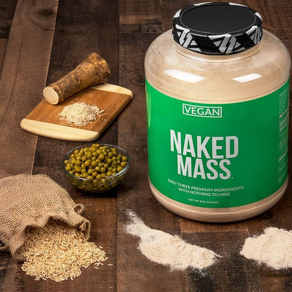 NAKED Vegan Mass - Chocolate Vegan Weight Gainer - 1,280 Calories, Non-GMO, Soy & Gluten Free, No