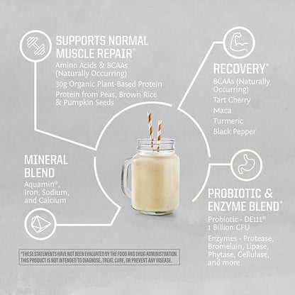 Sunwarrior Organic Plant Based Protein Powder | Vegan Organic Protein Powder with BCAA Amino Acids