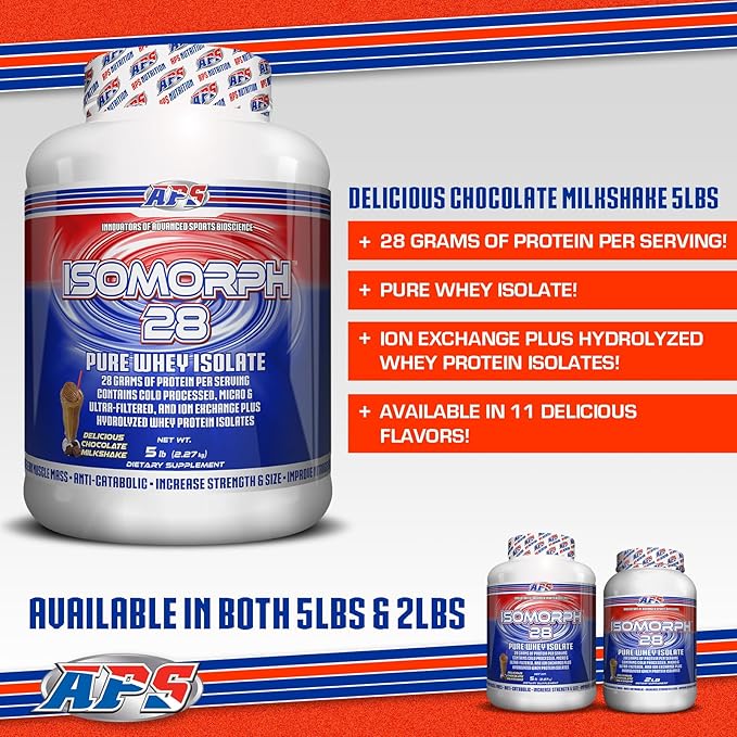 APS Nutrition Isomorph 28 Protein Powder | Pure Whey Isolate | Cold Pressed, Ultra- Filtered, & Ion