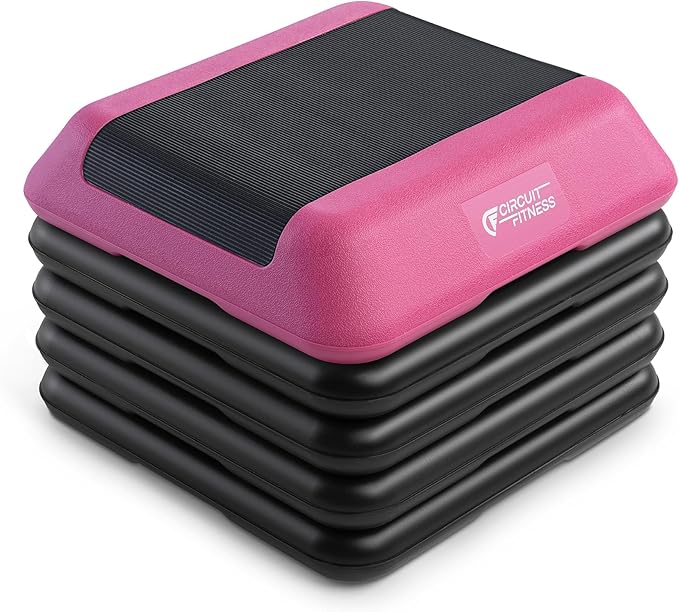 Circuit Fitness by Marcy 16 x 16 inches Adjustable Height Aerobic Step Platform with Adjustable