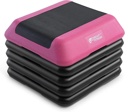 Circuit Fitness by Marcy 16 x 16 inches Adjustable Height Aerobic Step Platform with Adjustable