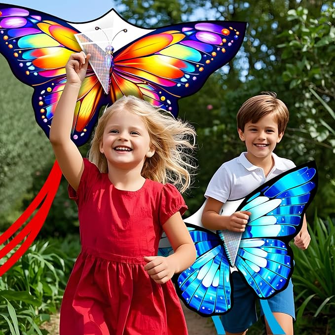 Xida Butterfly Kite for Kids & Adults, Easy to Fly, Ages 4-8, Large Kite with 300ft Handle, Perfect