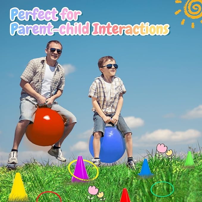 35PCS 4 in 1 Carnival Outdoor Games Combo Set for Kids, Soft Plastic Cones Bean Bags Ring Toss
