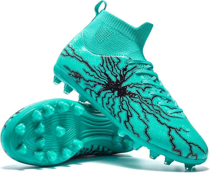 Kids Soccer Cleats Boys Girls Training Football Cleats Youth High-top Soccer Shoes for Little/Big