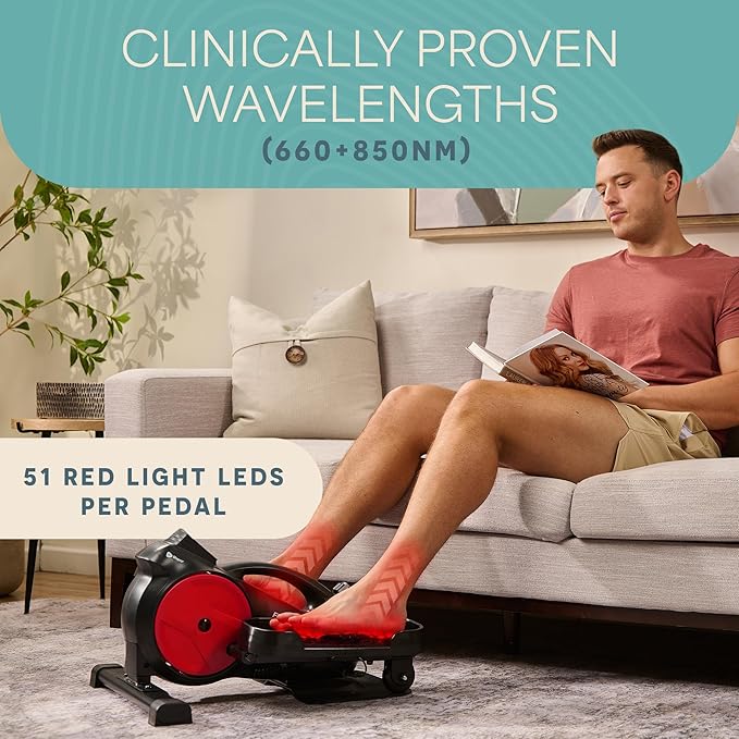 Lifepro Under Desk Elliptical Exercise Machine with or without Red Light, Seated Pedal Exerciser