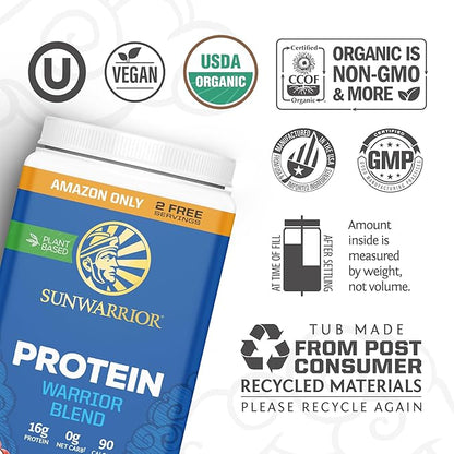 Organic Plant Based Protein Powder | Vegan Organic Protein Powder Chocolate Flavored with BCAA
