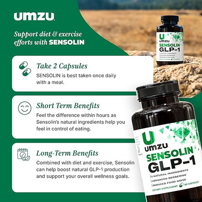 UMZU Sensolin GLP-1 Metabolic Support Supplement, Boost GLP-1 Production, Reduce Food Noise