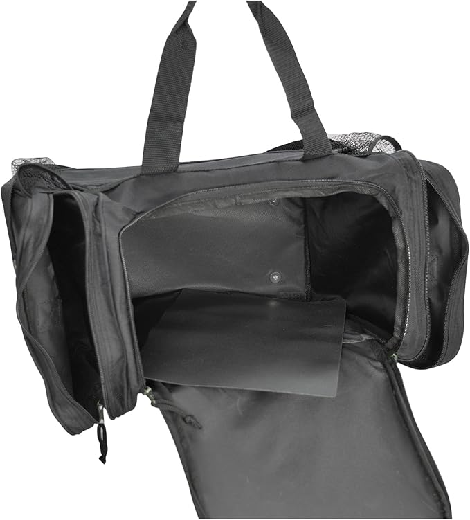 DALIX 17" Duffle Bag Dual Front Mesh Pockets (Black Gold Gray Dark Green Navy Blue Maroon Royal