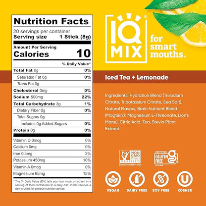 IQMIX Hydration Electrolyte Powder – 4-in-1 Formula for Hydration, Mental Clarity, Mood and