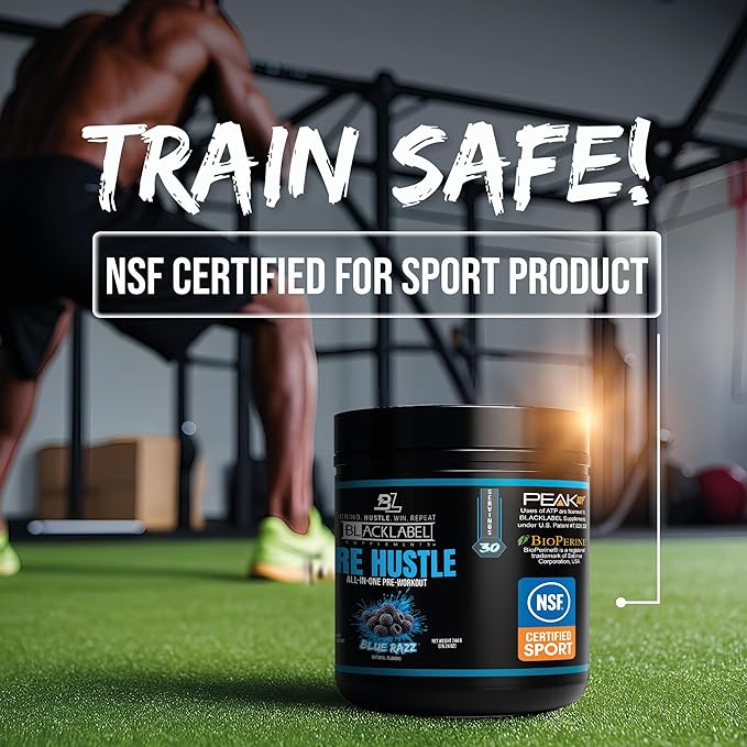 BLACKLABEL Supplements PRE Hustle V3 Pre-Workout Powder ??NSF Certified for Sport ??Energy