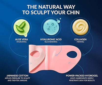 Stylia V Line Lifting Collagen Face Mask - Double Chin Strap for Women - Jawline Shaper Face Lift
