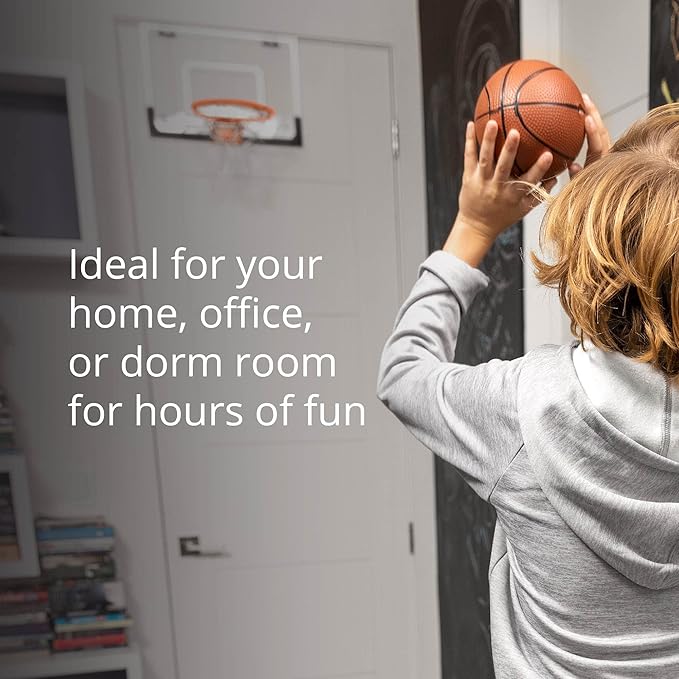 SKLZ Pro Mini Indoor Basketball Hoop - Over The Door ??Portable - Great For Home, Dorms, Offices