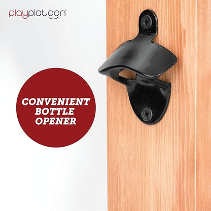 Play Platoon Hook and Ring Toss Bar Game for Adults - Wood Toss Ring Game for Adults - Perfect