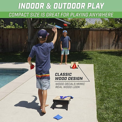 GoSports 2 ft x1 ft Portable Size Cornhole - Choose Classic or Wood Designs - Game Set with 6 Bean