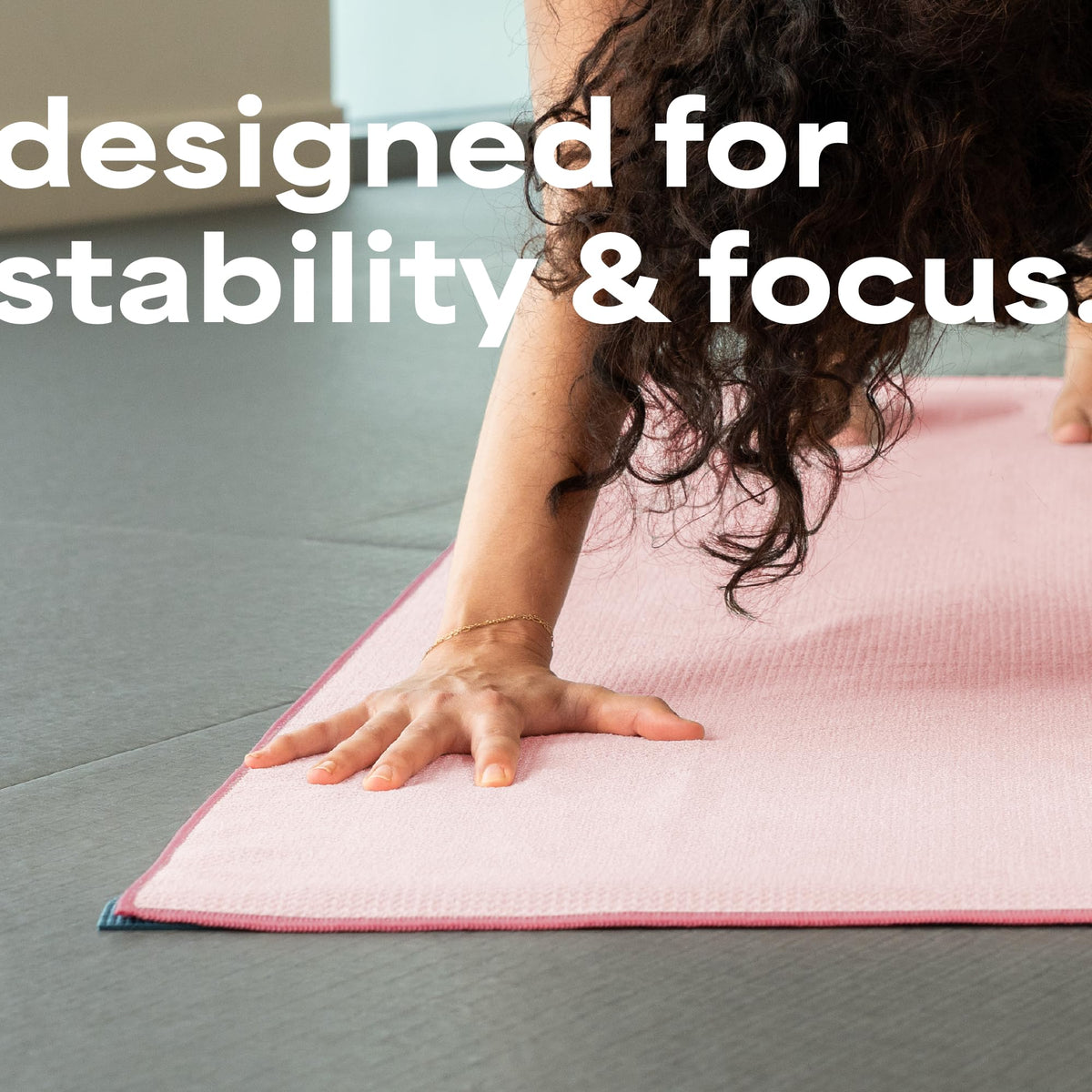 S&T INC. Aura Microfiber Yoga Mat Towel with Grip, 2 Pack, 24" x 72", Pink
