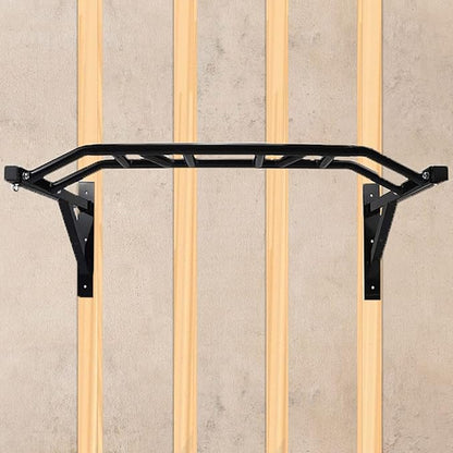 BDL Wall Mounted Pull Up Bar Chin Up bar Multifunctional Dip Station for Indoor Home Gym Workout