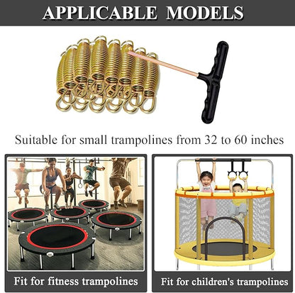 3.7'', 6.5'', 7'' Trampoline Springs,16pcs Heavy Duty Stainless Steel Replacement Trampoline