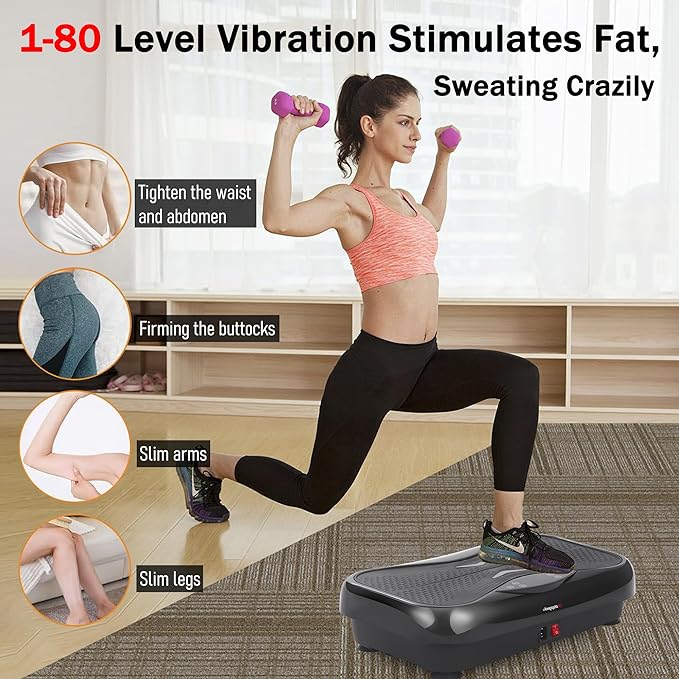 Whole Body Vibration Plate Exercise Machine ??Power Vibrating Plate for Lymphatic Drainage Weight