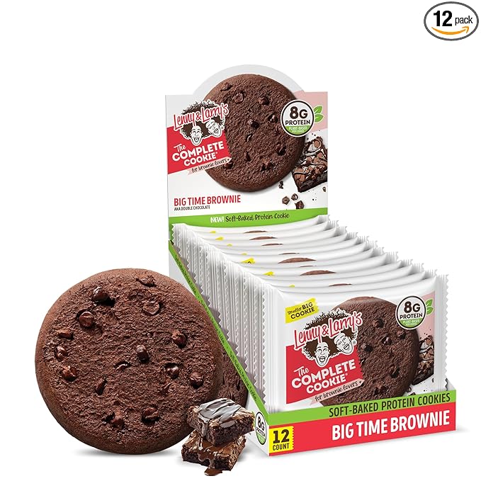 Lenny & Larry's The Complete Cookie, Big Time Brownie, Soft Baked, 8g Plant Protein, Vegan