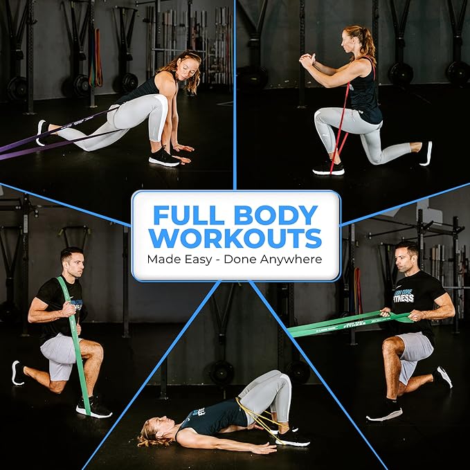 Pull Up Assistance Resistance Bands - Long Loop Power Bands for Men and Women - Strength Power