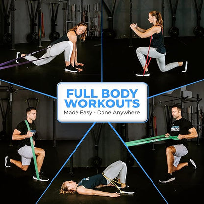 Pull Up Assistance Resistance Bands - Long Loop Power Bands for Men and Women - Strength Power