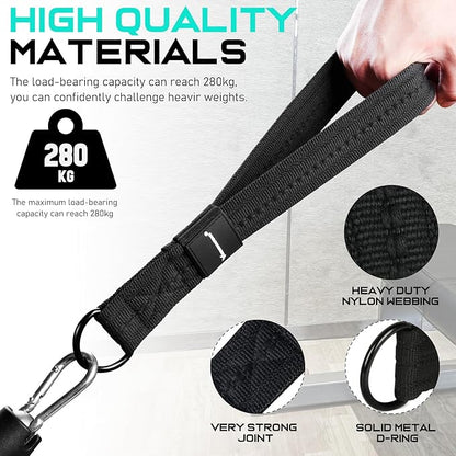 Tricep Rope Cable Attachment Handles for Gym, 13inch Exercise Handles, Tricep Pull Down Attachments