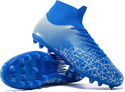 Kids Soccer Cleats High Top Training Youth Football Cleats, Boys Girls Athletic Outdoor