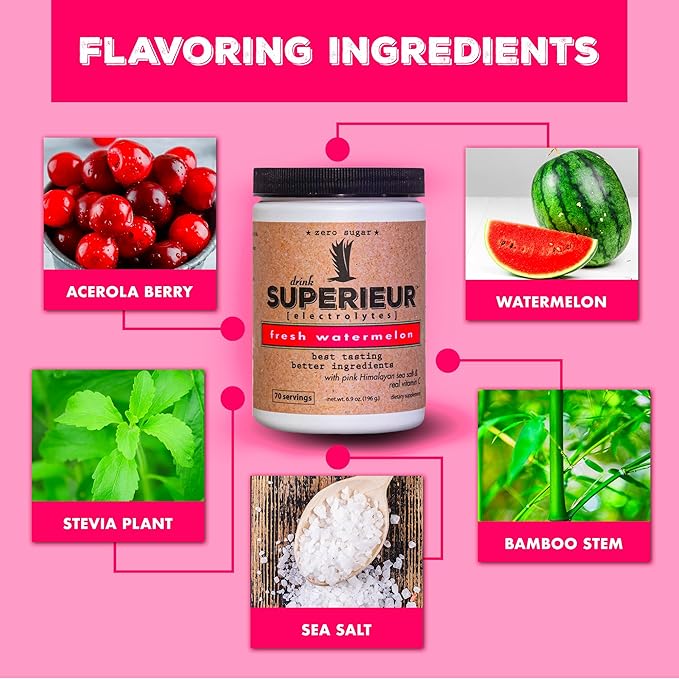 Superieur Electrolytes ??Plant Based Electrolyte Supplement w/Sea Minerals for Hydration & Recovery