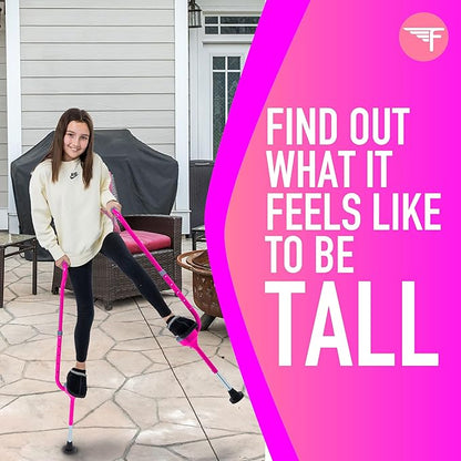Flybar Maverick Walking Stilts for Kids - 5 Adjustable Height’s, Sturdy, Easy Assembly, Wide