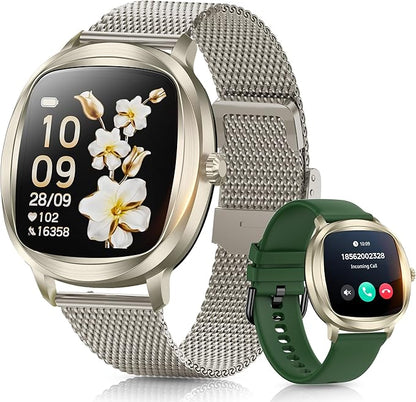 Women's 2pc Band Sports Watch/Smart Watch 1.72" Fitness Tracker with Heart Rate Monitor, 100+