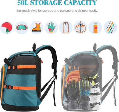 Ski/Snowboard Boot Bag/Skating Bag | Excellent for Store and Transport Gear, Jacket, Helmet