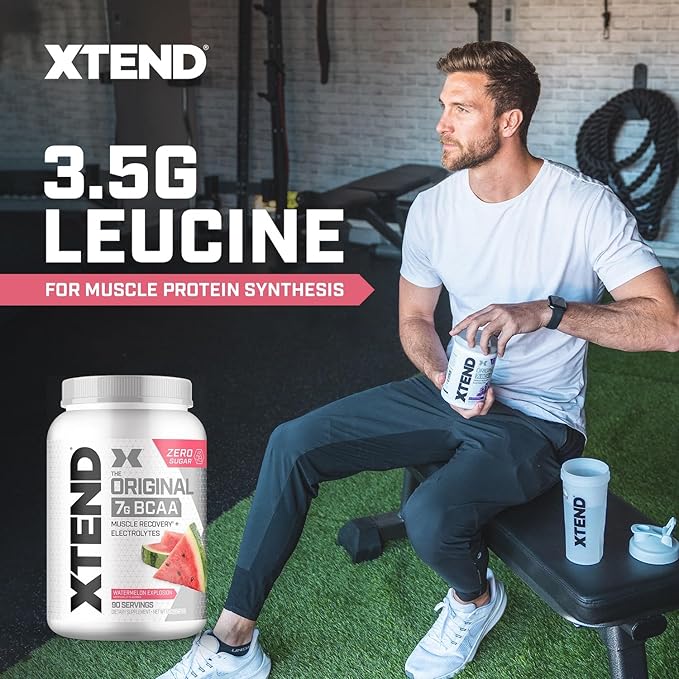 Xtend Original BCAA Powder, 7g BCAAs and 2.5g L-Glutamine for Muscle Recovery Hydration and Lean
