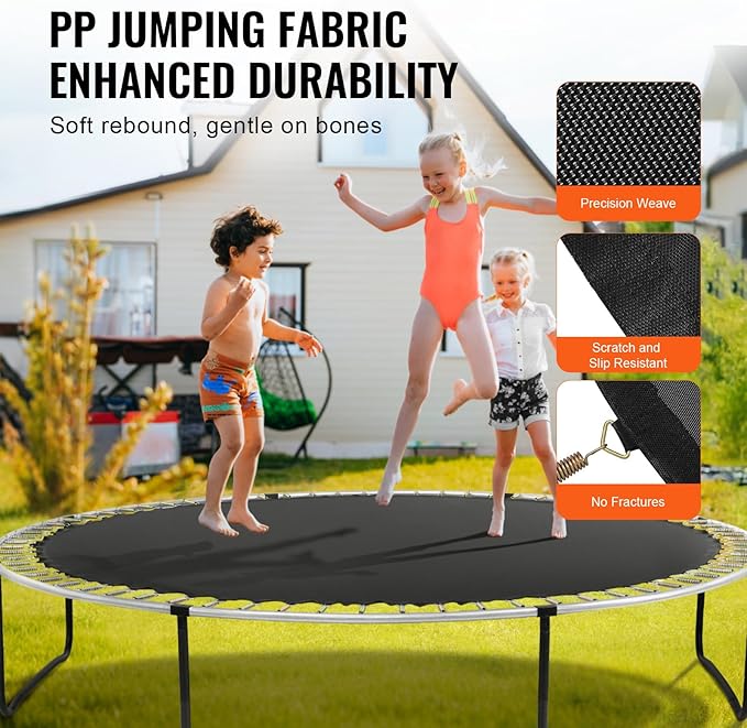 VEVOR Replacement Trampoline Mat, Universal Jumping Round Trampoline, Reinforce UV-Resistant Mat