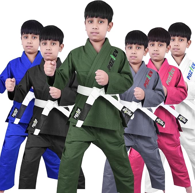 Kids Brazilian Jiu Jitsu Gi For Kids BJJ Gi Youth Grappling Kimonos Preshrunk Lightweight Martial