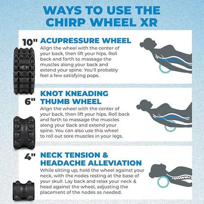 Chirp Wheel XR 3-Pack - 10??Acupressure, 6??Knot-Kneading Thumb, 4??Neck & Headache Relief, High