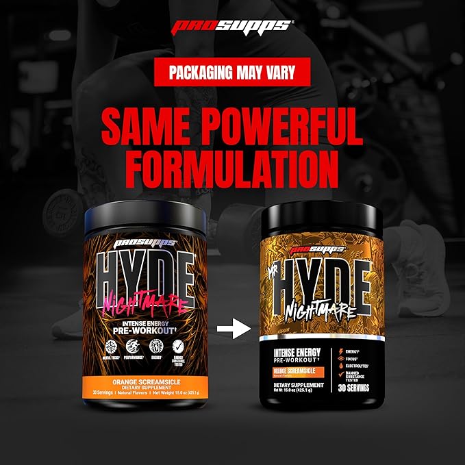 PROSUPPS Mr. Hyde Nightmare Pre Workout Powder with Caffeine & Beta Alanine - Preworkout for