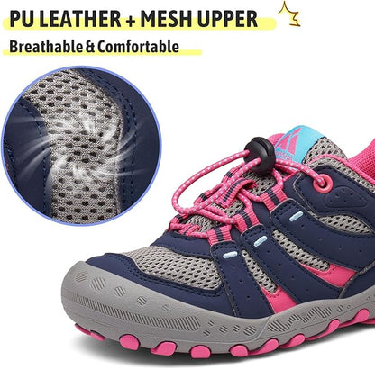 Mishansha Kids Hiking Boots Toddler Girls Boys Hiking Shoes Water-Resistant Anti-Collision Non-Slip